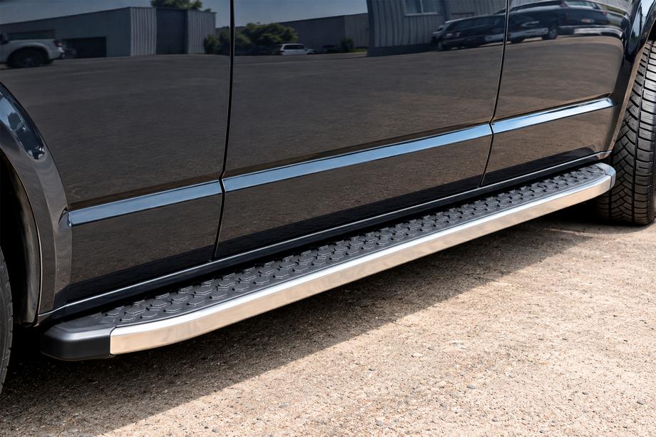 Volkswagen T5 Transporter 2003-2010 Praguri Laterale BlackLine (2 buc, Aluminiu) Ampatament Scurt Foto 1