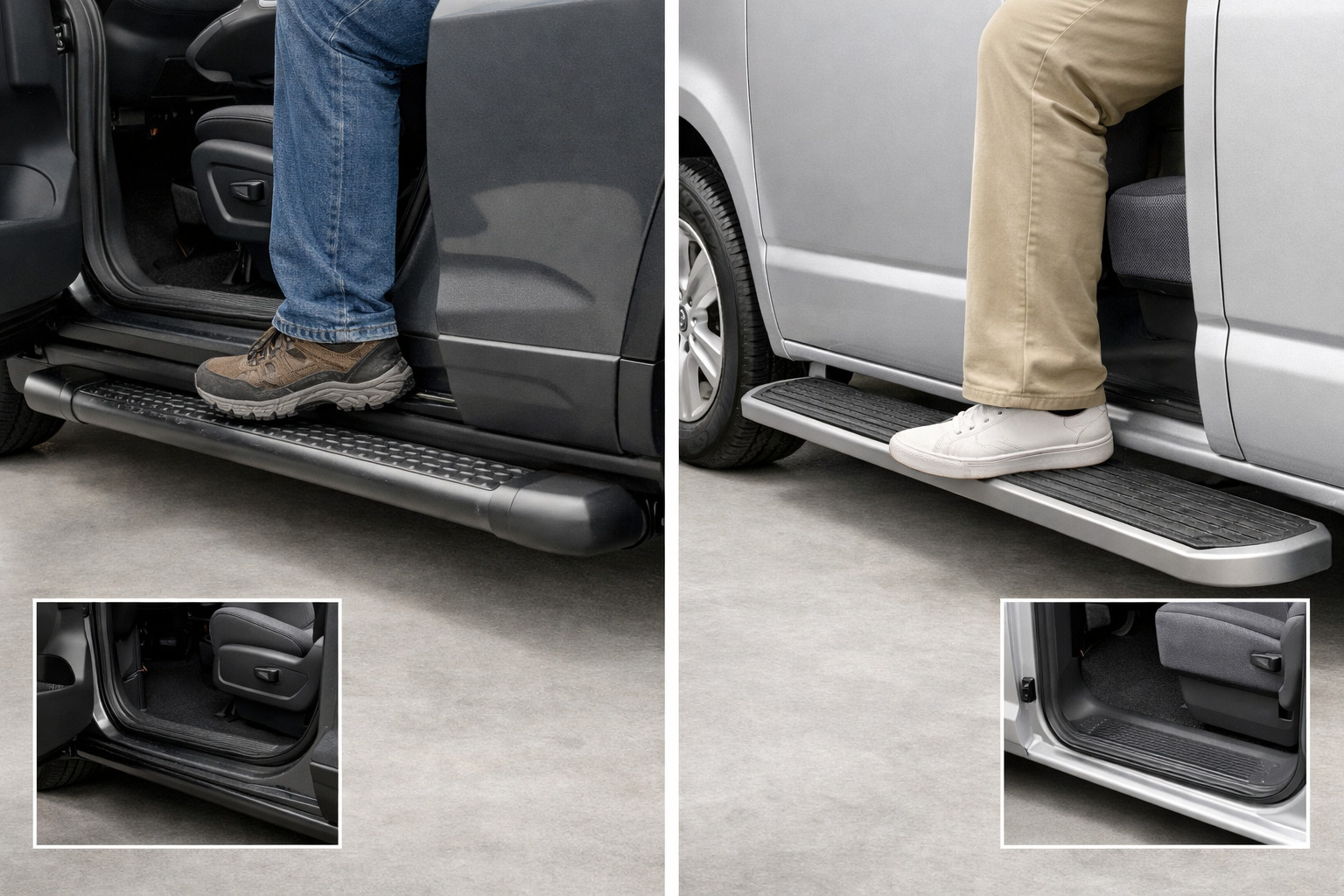 Praguri laterale pentru SUV sau van: diferente de confort