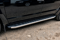 Volkswagen Amarok 2010-2022 Praguri Laterale BlackLine (2 buc, Aluminiu) foto 1