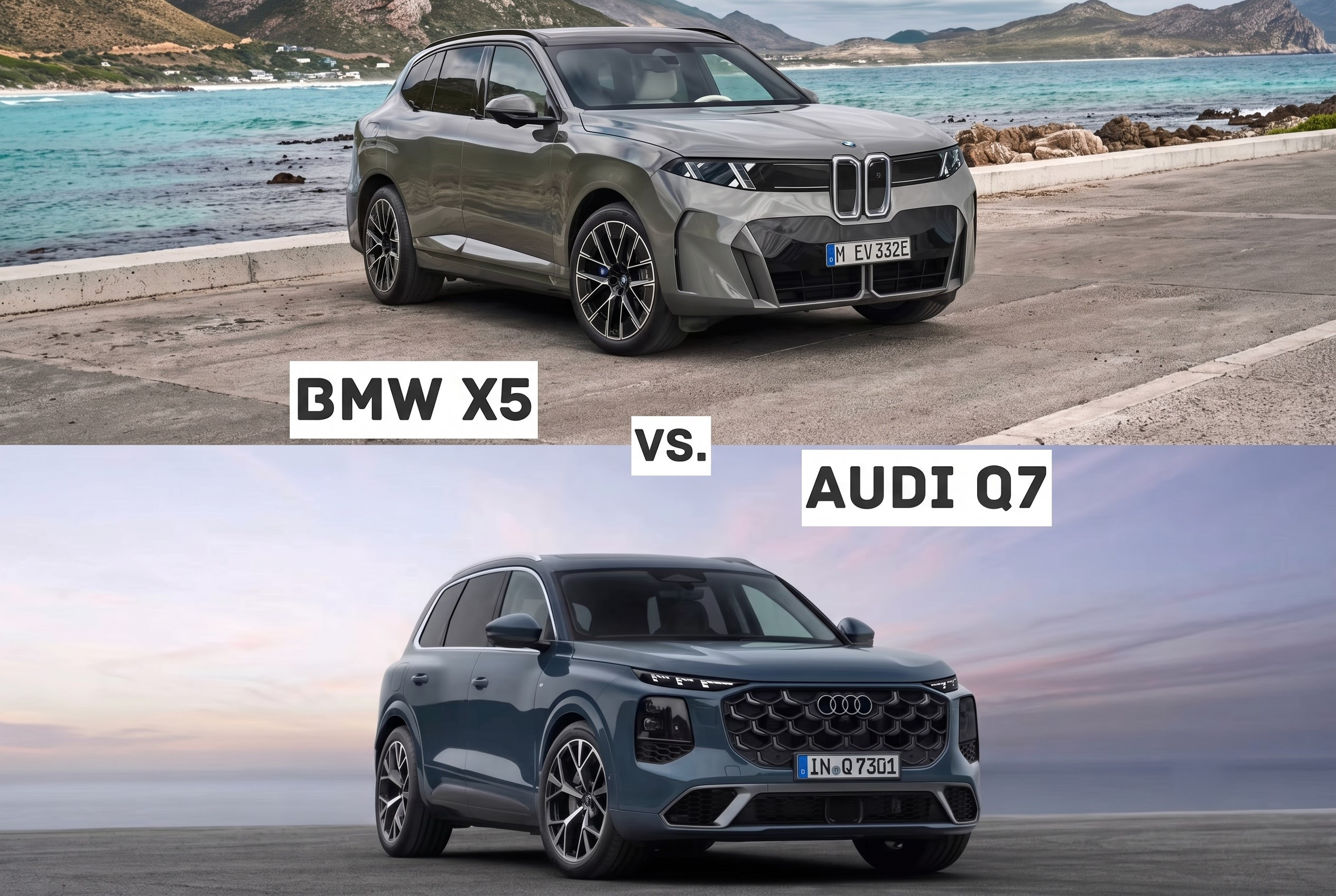 BMW X5 vs Audi Q7: comparatie modele 2026–2027