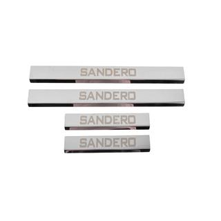 Protectii praguri Carmos V3 (4 buc., Inox) Dacia Sandero 2013-2020 foto 1