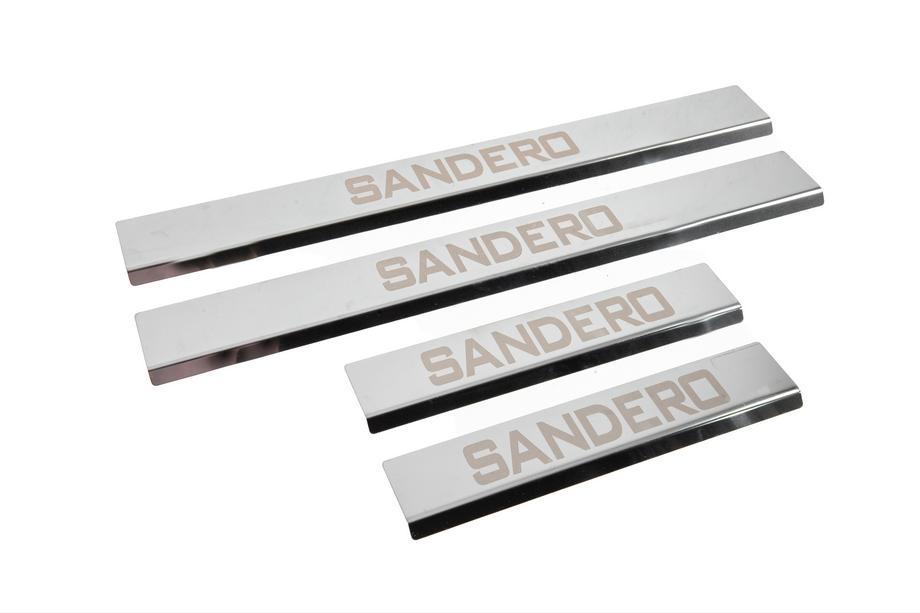 Dacia Sandero 2013-2020 Protectii praguri Carmos V3 (4 buc., Inox) Foto 3