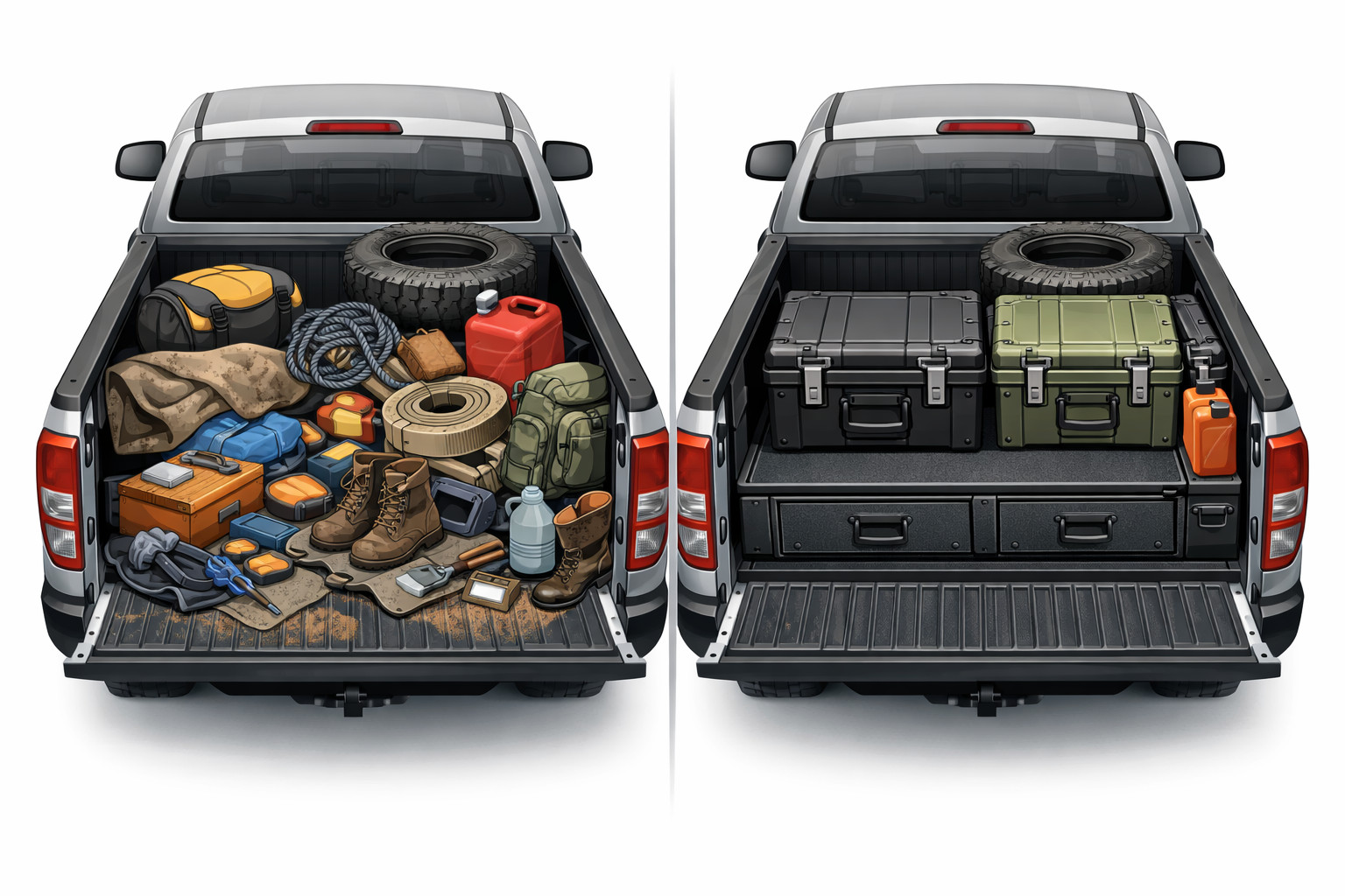 Dezordine permanenta in bena pick-up-ului: rezolva cutiile expeditionare?