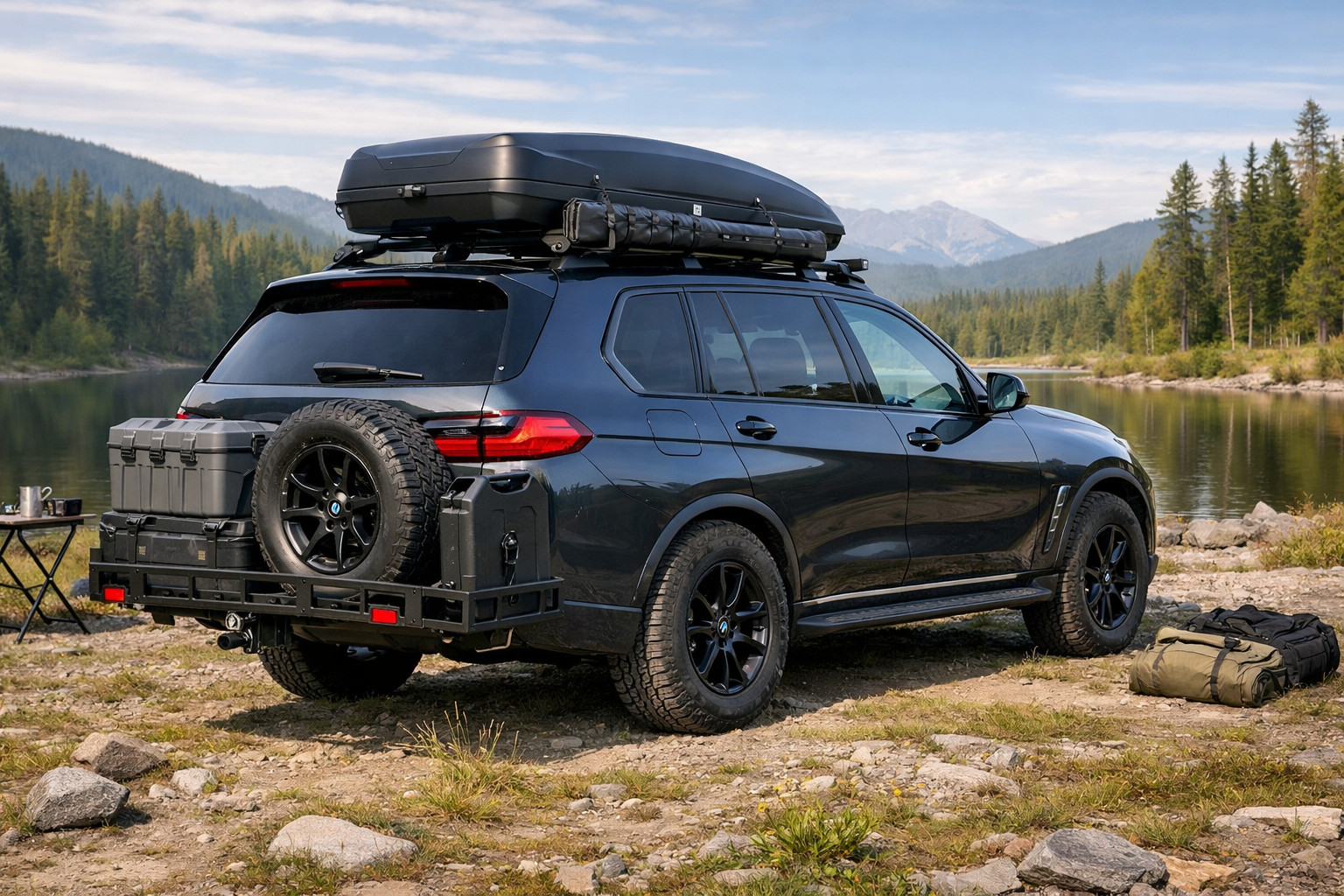 Ce sa montezi pe BMW X7 G07 pentru iesiri in natura si bagaj pe plafon