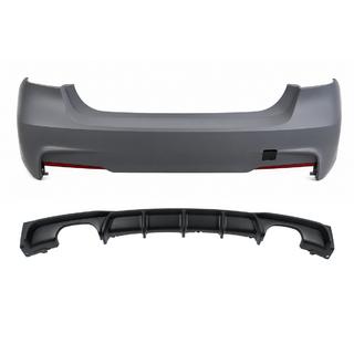 Bara spate cu difuzor pentru evacuare dubla pe ambele parti M-Sport (pentru F30) BMW 3 Series F30/F31 2012-2019