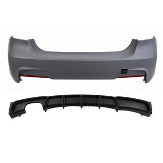 Bara spate cu difuzor pentru evacuare dubla pe o singura parte M-Sport (pentru F30) BMW 3 Series F30/F31 2012-2019