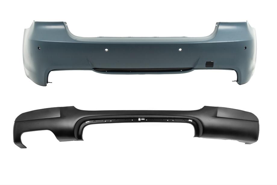 BMW 3 Series E90/E91 2005-2011 Bara spate cu difuzor pentru evacuare dubla pe o singura parte M-Sport (pentru E90 2008-2011) Image