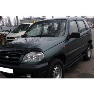 Praguri laterale Premium Black (2 buc., inox) Chevrolet Niva 1998-2020 foto 1