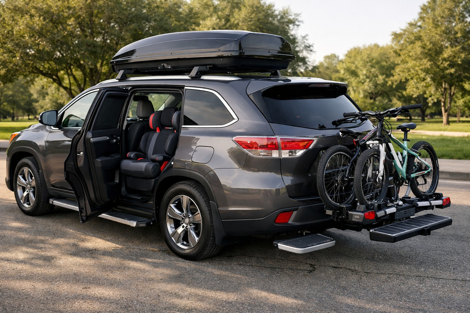 Pachet de modificari Toyota Highlander 2013–2019 pentru familie si urcare comoda