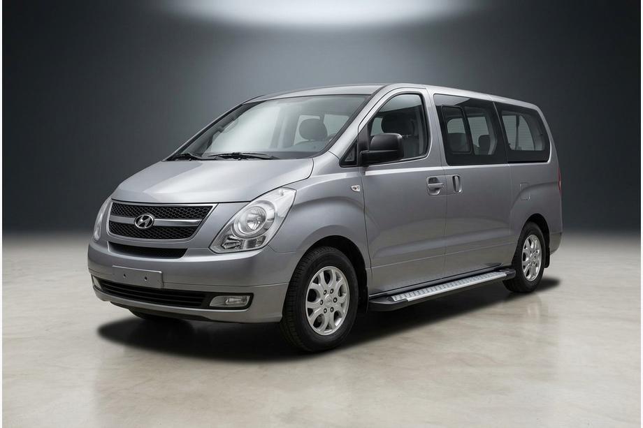 Hyundai H300, H1, Starex 2008-2020 Praguri Laterale Allmond Grey (2 buc, Aluminiu) Foto 1