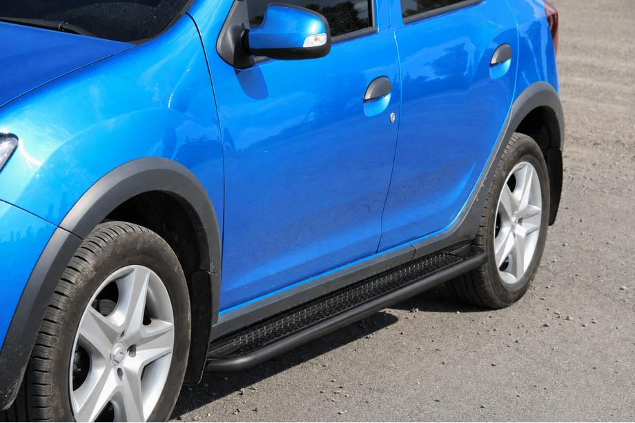 Dacia Sandero 2013-2020 Praguri laterale KB001 (inox) Black Foto 2