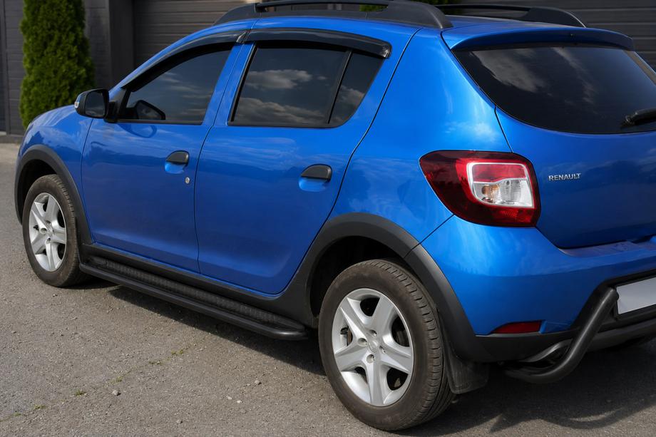 Dacia Sandero 2013-2020 Praguri laterale KB001 (inox) Black Foto 1