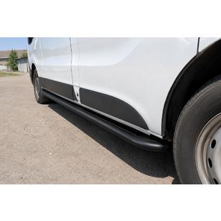 Praguri laterale Premium (2 buc., inox) Black Fiat Talento 2016- foto 1