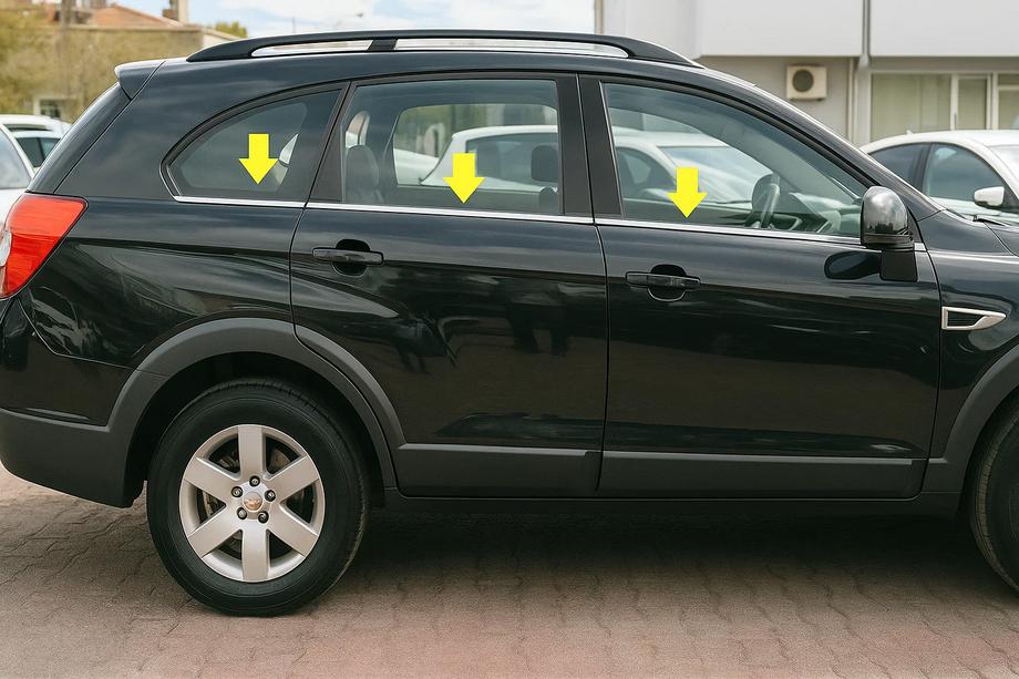 Chevrolet Captiva 2006-2019 Ornamente inferioare geamuri inox (6 buc) Image