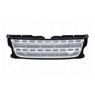 Grila radiator (facelift D4→D4) rama neagra / plasa argintie Land Rover Discovery IV 2009-2017