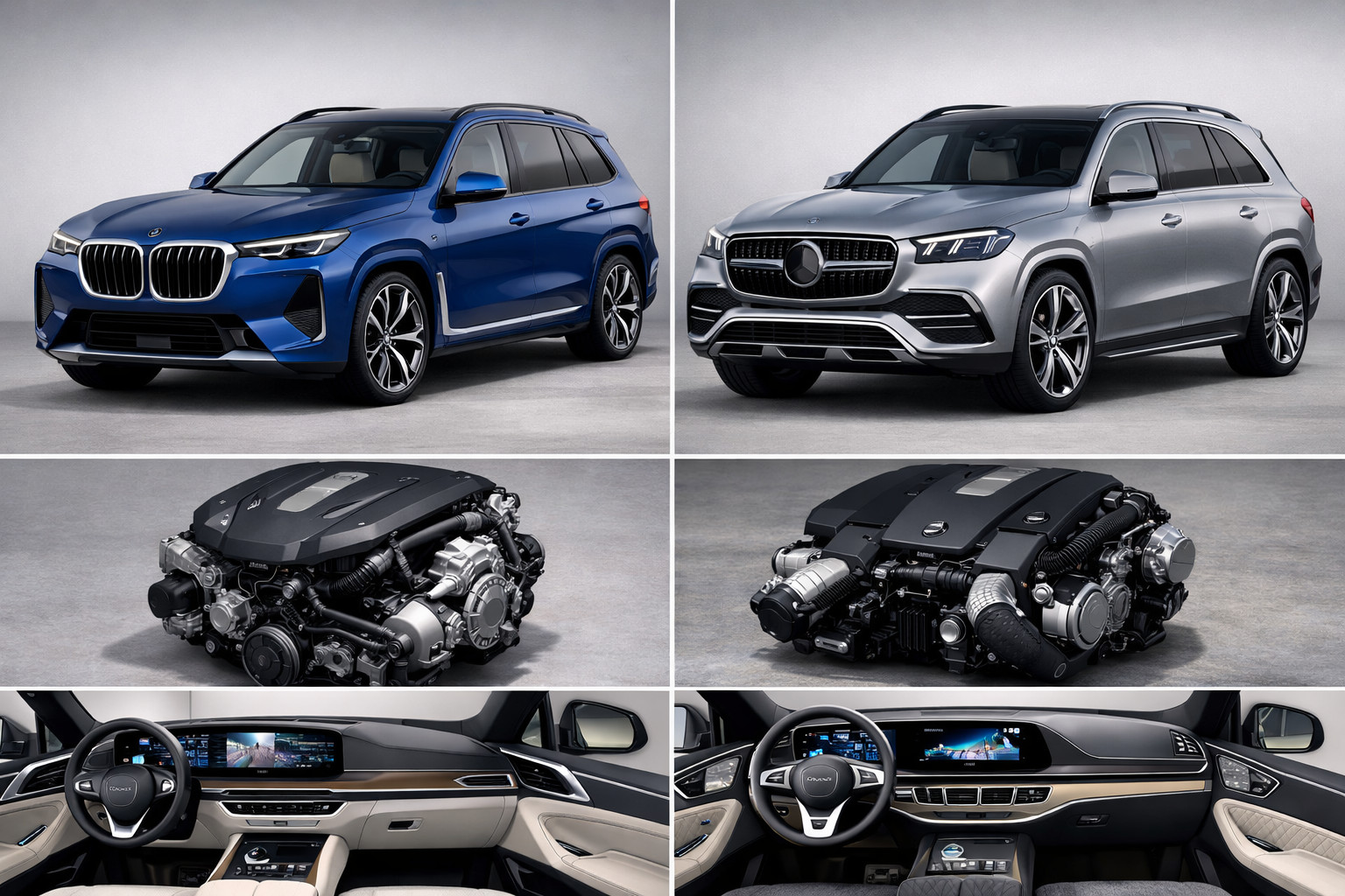 BMW X7 2027 vs Mercedes-Benz GLS 2027: pret, motoare, interior si care e mai bun