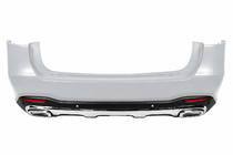Mercedes GLS X167 2019- Difuzor spate GLS450 2025-Design (cu ornamente evacuare Chrome) foto 1