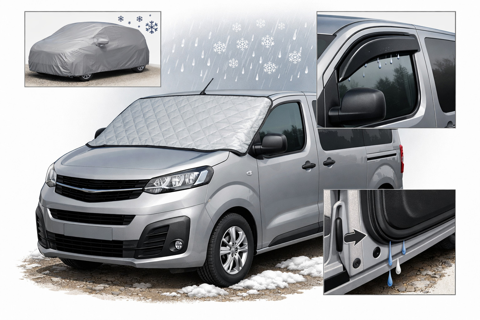 Cum protejezi Opel Vivaro 2019+ de praf, zapada si ploaie in parcare in aer liber