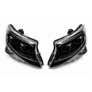 Faruri fata 2025 Design LED Black (pentru Vito, 2 buc.) Mercedes Vito/V-class W447 2014-