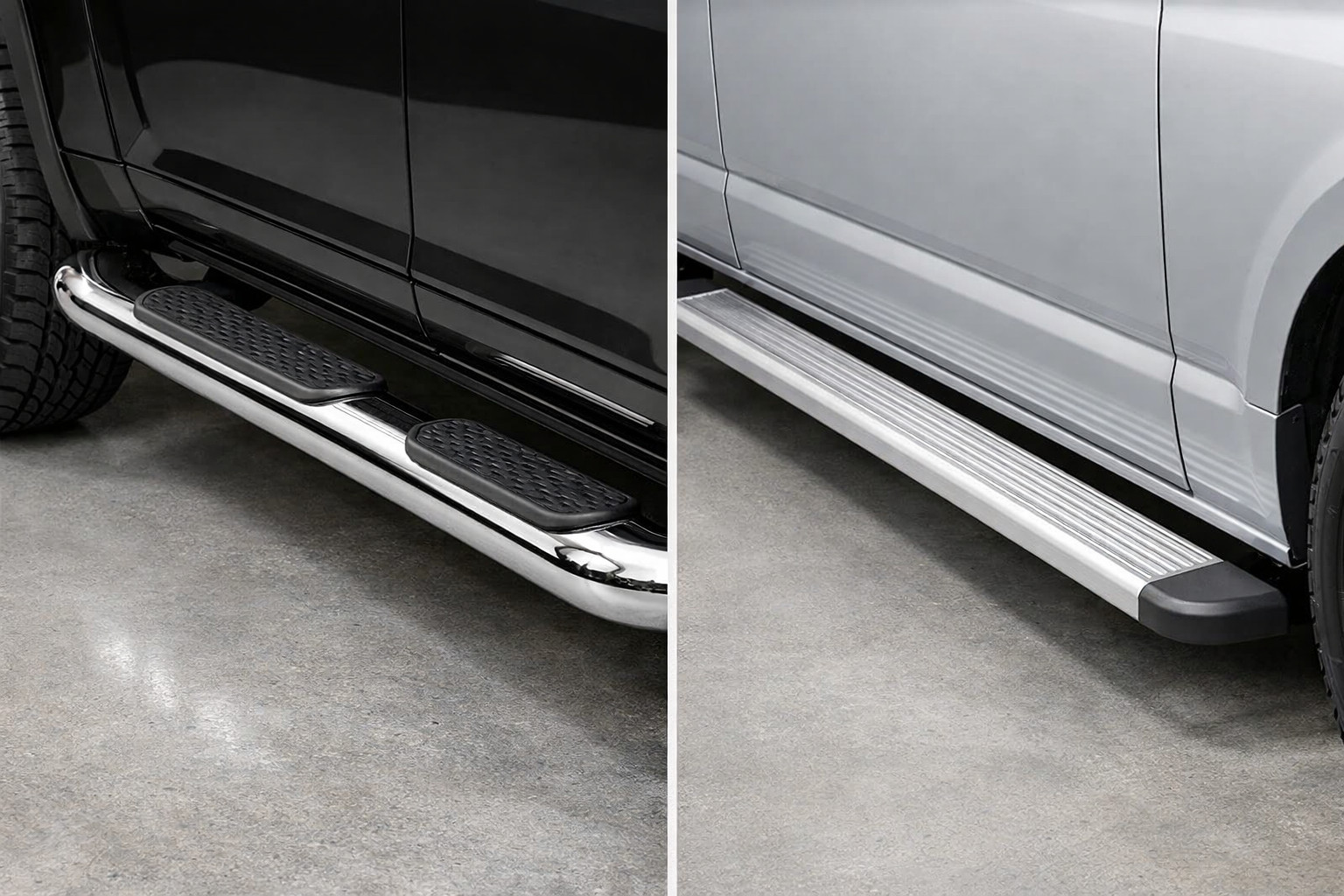Praguri laterale cromate sau din aluminiu: ce alegi pentru SUV si bus