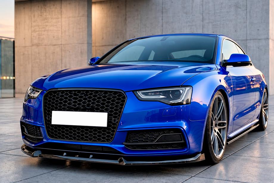 Audi A5 2007-2015 Lipa spoiler bara fata Lip DPT V3 (2011-2015, negru lucios) Foto 1