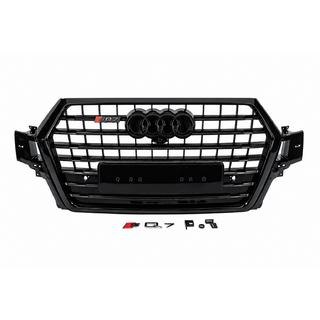 Grila fata stil SQ7 (2015-2019, neagra) Audi Q7 2015–2026