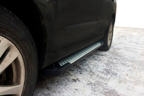 Hyundai Santa Fe 2 2006-2012 Praguri Laterale Allmond Grey (2 buc, Aluminiu) foto 3