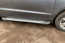 Hyundai Santa Fe 2 2006-2012 Praguri Laterale Allmond Grey (2 buc, Aluminiu) foto 5