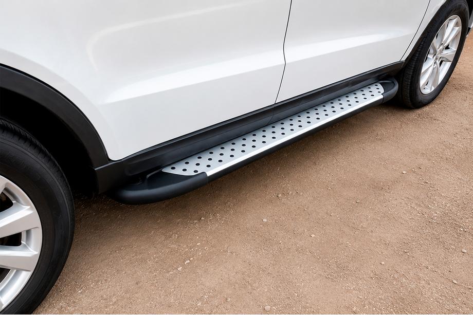 Hyundai Santa Fe 2 2006-2012 Praguri Laterale Allmond Grey (2 buc, Aluminiu) Image