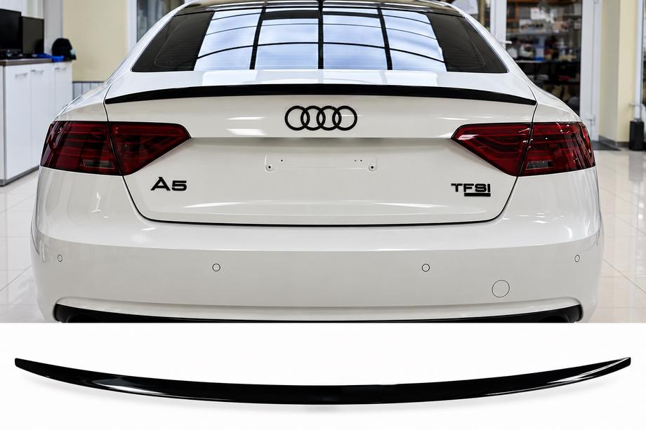 Audi A5 2007-2015 Spoiler S-Style (pentru Sportback, negru lucios) Foto 1