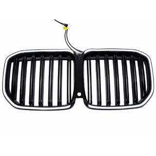 Grile tip rinichi LED M-Look (2022+, negru lucios) BMW X7 G07 2019-