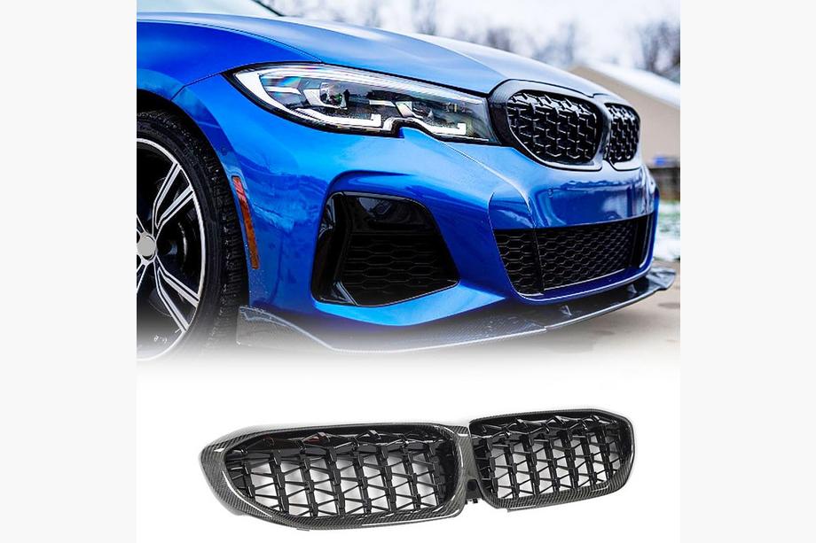 BMW 3 Series G20/G21 2018- Grile tip rinichi Diamond Carbon (2018-2022) Foto 1