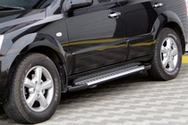 Kia Sorento I BL 2002-2009 Praguri Laterale Allmond Grey (2 buc, Aluminiu) foto 1