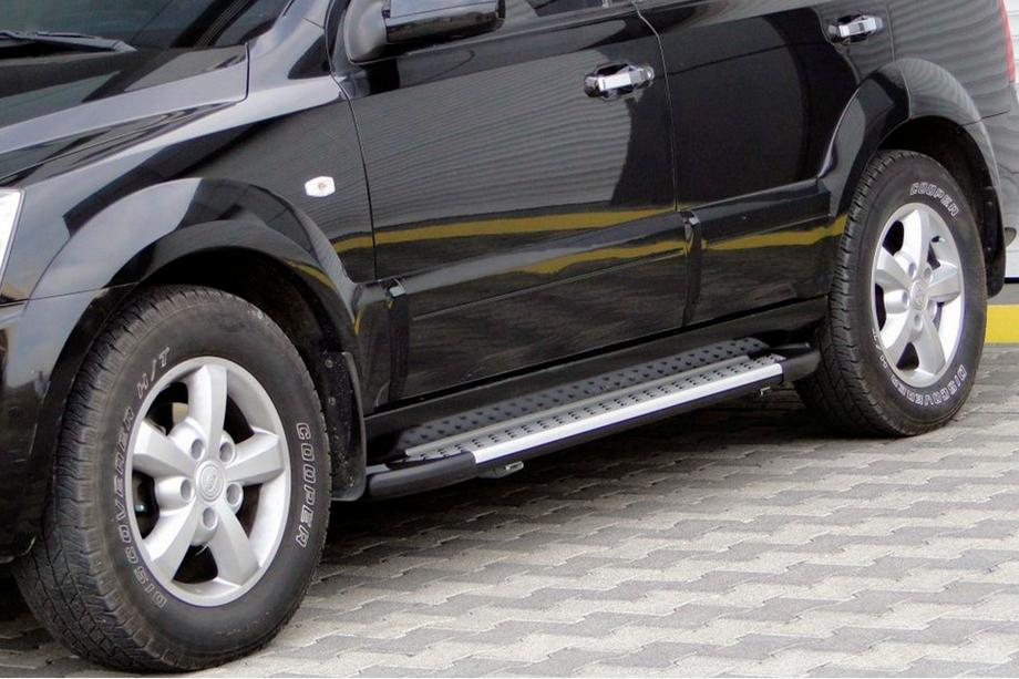 Kia Sorento I BL 2002-2009 Praguri Laterale Allmond Grey (2 buc, Aluminiu) Image