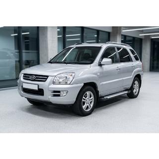 Praguri Laterale Allmond Grey (2 buc, Aluminiu) Kia Sportage 2004-2010 foto 1