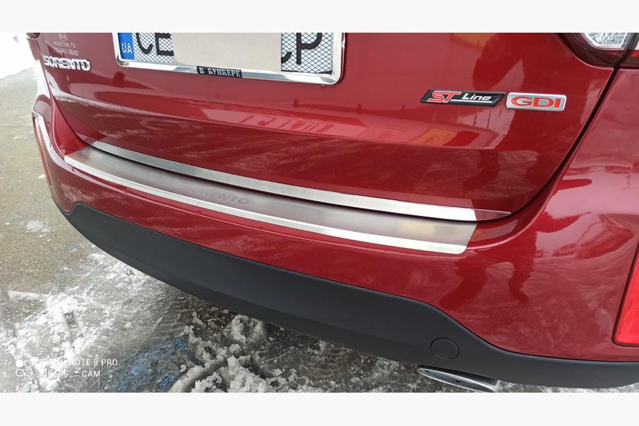 Kia Sorento II XM 2009-2014 Protectie bara spate cu margine Nataniko (inox) Foto 3