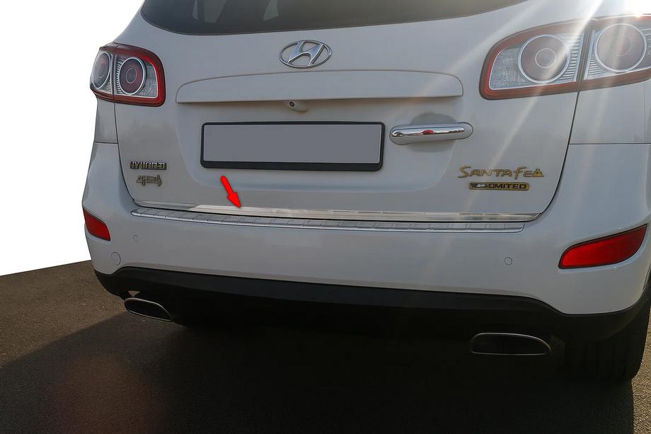 Hyundai Santa Fe 2 2006-2012 Ornament portbagaj inox Foto 1