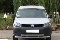 Volkswagen Caddy 2010-2015 Bullbar fata dublu 60/42 mm (inox) foto 1