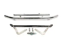Volkswagen Caddy 2010-2015 Bullbar fata dublu 60/42 mm (inox) foto 2