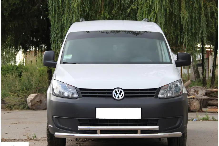 Volkswagen Caddy 2010-2015 Bullbar fata dublu 60/42 mm (inox) Image