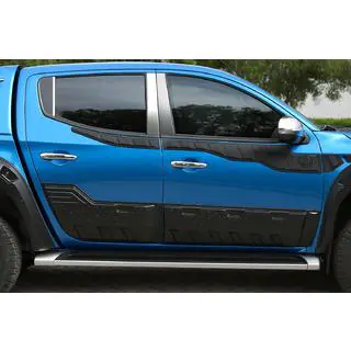 Ornamente Stalpi Usa din Otel Inoxidabil (6 buc) Mitsubishi L200 2006-2015 foto 1