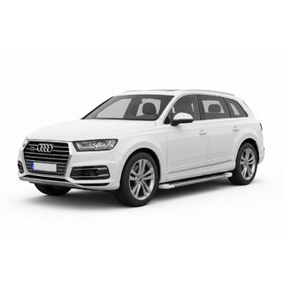Praguri Laterale Allmond White (2 buc, Aluminiu) Audi Q7 2015–2026 foto 1