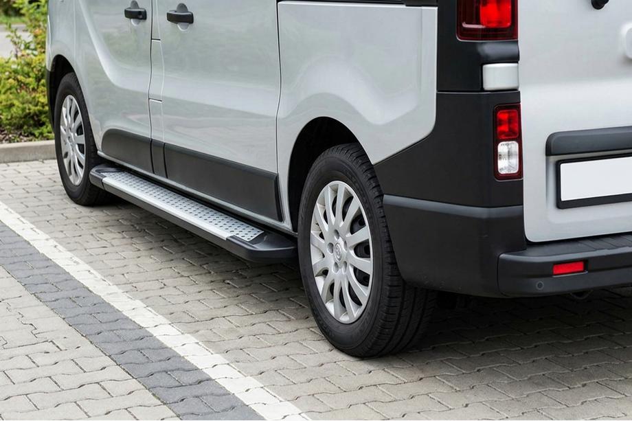 Renault Trafic 2015- Praguri laterale Allmond Grey (2 buc, aluminiu) Image