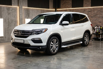 Honda Pilot 2015-2022 Praguri Laterale Allmond White (2 buc, Aluminiu) foto 1