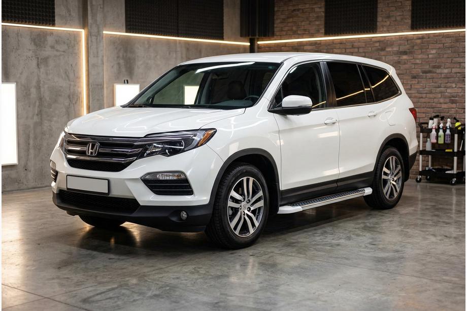 Honda Pilot 2015-2022 Praguri Laterale Allmond White (2 buc, Aluminiu) Image