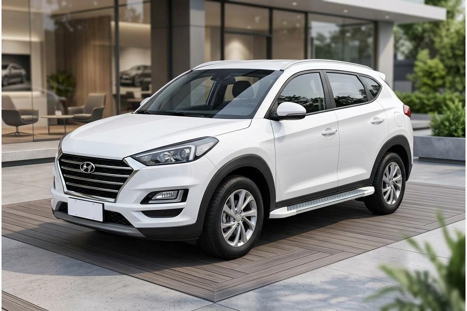 Hyundai Tucson TL 2016-2021 Praguri Laterale Allmond White (2 buc, Aluminiu) Image