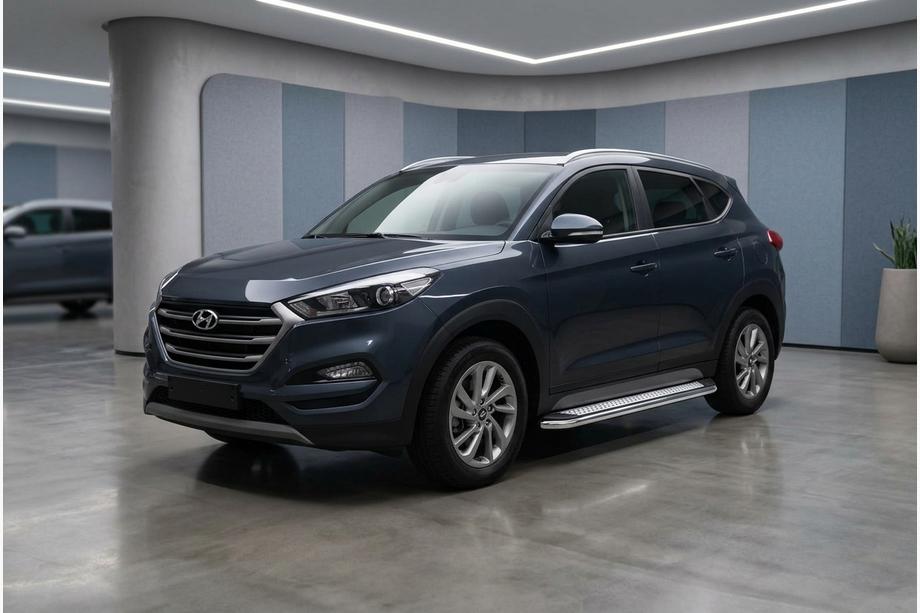 Hyundai Tucson TL 2016-2021 Praguri Laterale Maydos V2 (2 buc, Aluminiu si Otel Inoxidabil) Image
