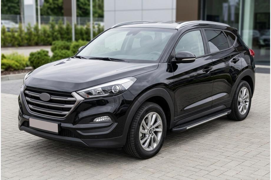 Hyundai Tucson TL 2016-2021 Praguri laterale Bosphorus Grey (2 buc, aluminiu) Image