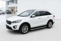 Kia Sorento III UM 2014-2020 Praguri Laterale Maydos V1 (2 buc, Aluminiu si Otel Inoxidabil) foto 1