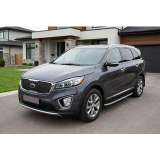 Praguri Laterale Tayga Grey (2 buc, Aluminiu) Kia Sorento III UM 2014-2020 foto 1